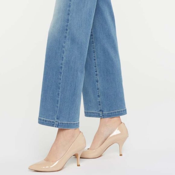 NYDJ Blue Wash Wide-Leg Jeans 2 NWOT Never Worn - Picture 4 of 7